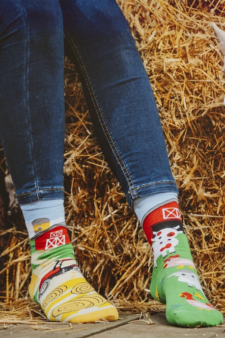 SPOX SOX - Mens & Ladies Mismatched Novelty Odd Socks - Farm - Image 2