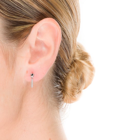 Luxenter nelan-örhängen i 925 sterling silver och glänsande rodiumpläterad zirkoniafinish - Image 2