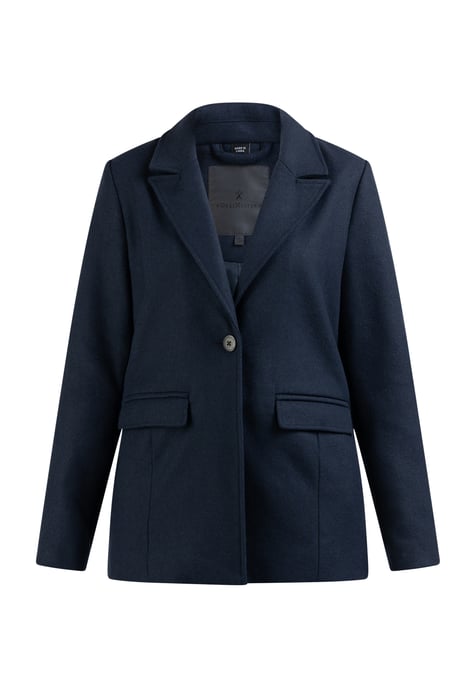 Dreimaster Lange blazer van wolmix Dames nachtblauw - Image 1