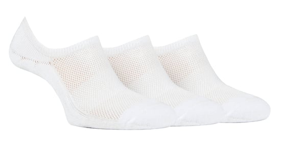 Ladies Bamboo No Show Socks | Jeep | Breathable Anti Blister Cushioned Invisible Socks with Non Slip Heel Grip - White - Image 1
