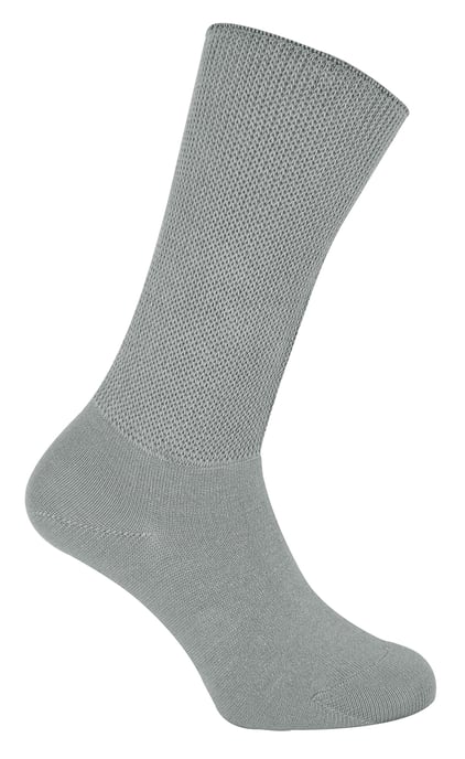 Extra Wide Bamboo Oedema Socks | Dr.Socks | Mens & Ladies | Socks for Swollen Feet Ankles Legs & Diabetics - Grey - Image 2