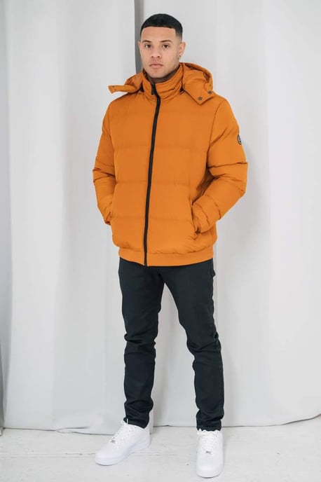 COVENT NYLON PUFFER JACKET - ORANGE