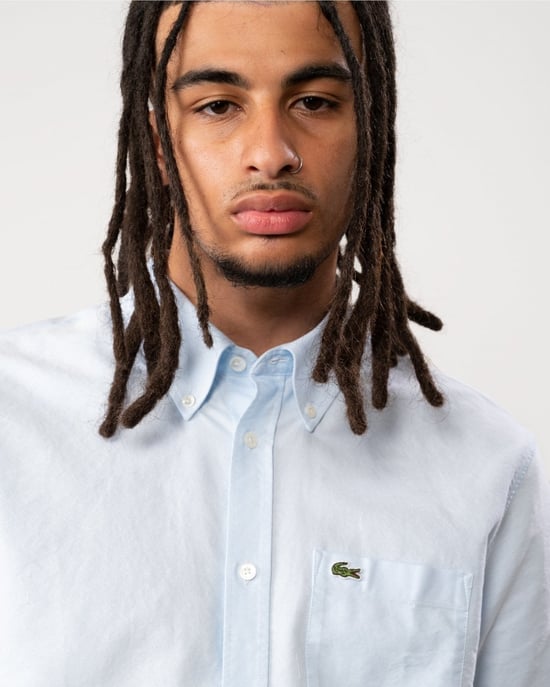 Lacoste Mens Casual Short Sleeve Woven Shirt