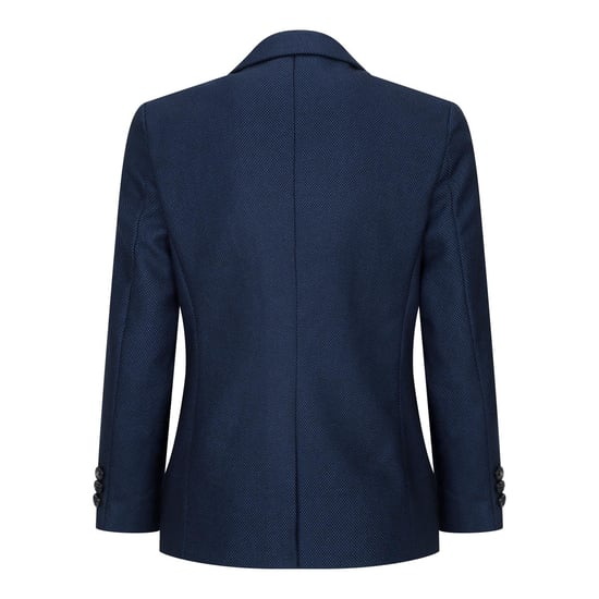 Boys 3 Piece Navy Blue Birdseye Tweed Suit