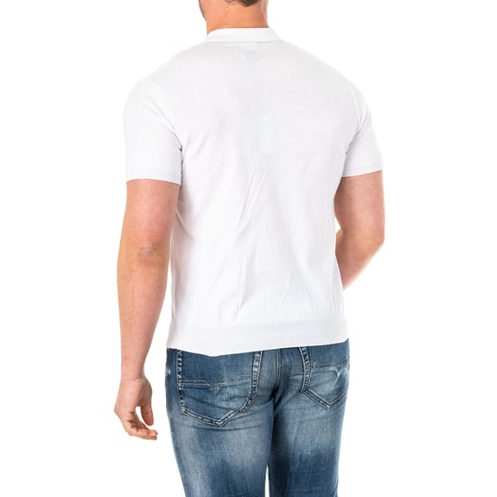 Short-sleeved polo shirt with classic cut and lapel collar HMSA01 for men