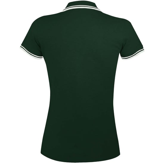 SOLS Dames/dames Pasadena getipt korte mouw Pique Polo Shirt (Bos/Wit) - Image 2