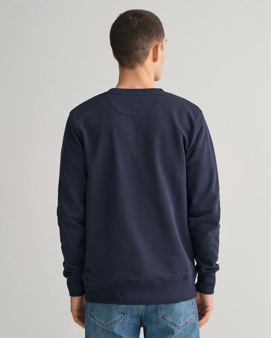 GANT Mens Regular Fit Shield Logo Crew Neck Sweatshirt - Image 2