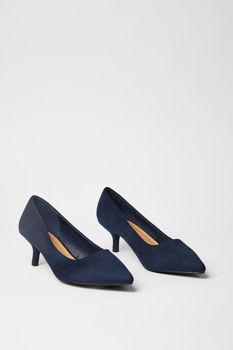 Wide Fit Dove Kitten Heel Court Shoes - Image 3