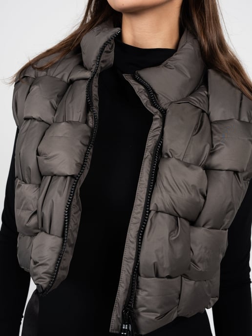 La Haine Inside Us Vest Down Vest Unisex Woman's Grey