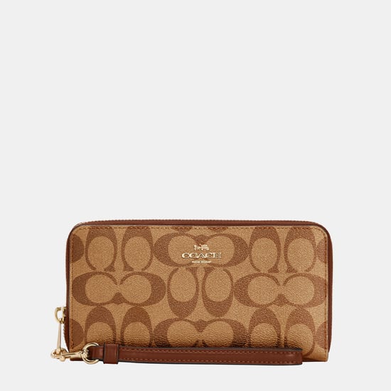 Signature PVC Long Zip Around Wallet