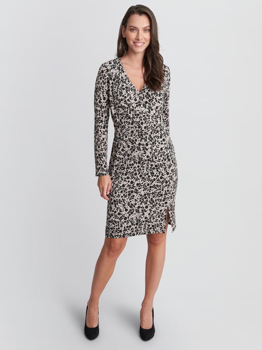 Florentina Wrap Dress With Gold Trim