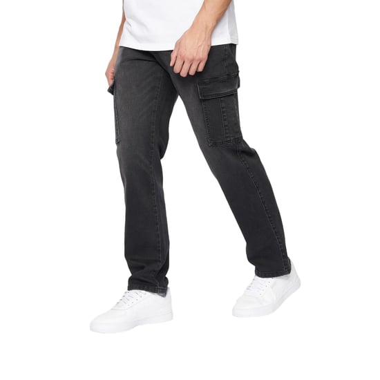 Crosshatch Heren Kremtap Cargo Jeans (Zwart wassen) - Image 2