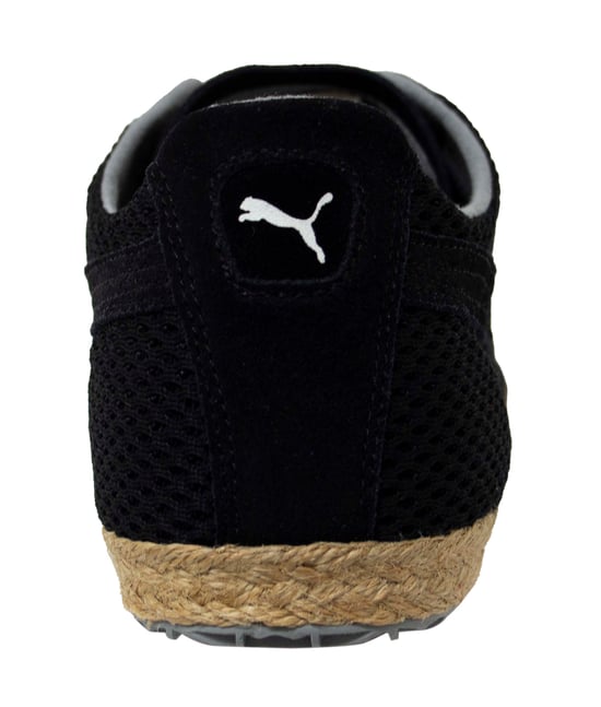 Puma Glyde Espadrille Style Black Leather Lace Up Mens Trainers 354672 01