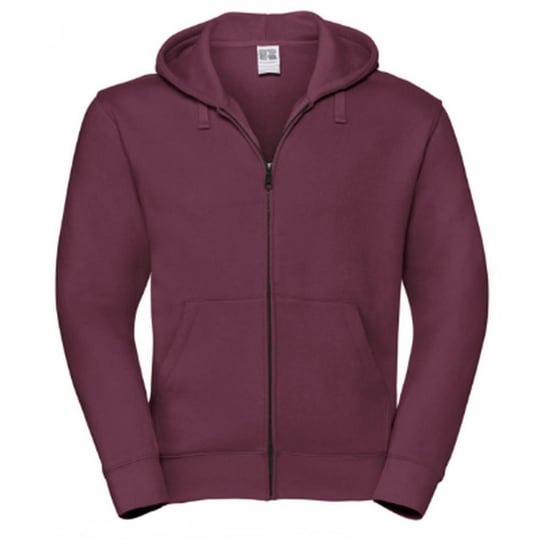 Russell Heren Authentieke Sweatshirt met volledige ritssluiting / Hoodie (Bourgondië) - Image 1
