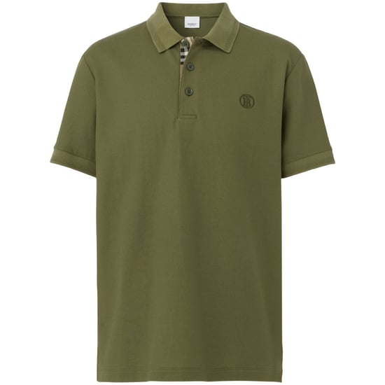 Burberry Branded Circle Logo Olive Polo Shirt - Image 1