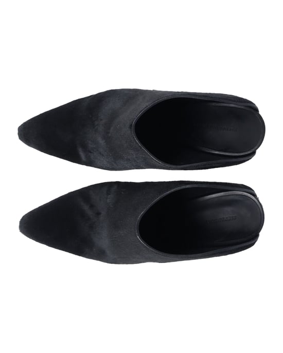 Alexander Wang Miranda Pony Mules i svart ull - Image 5