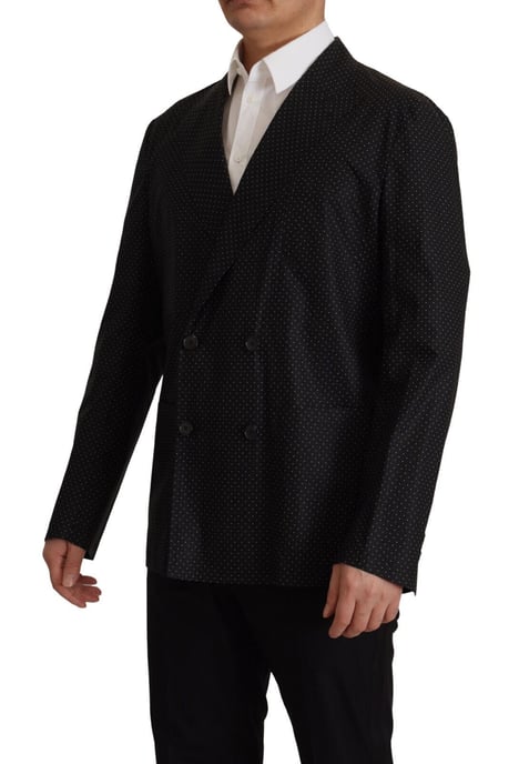 Dolce & Gabbana Svart Prickig Bomullsblazer Herrjacka - Image 2