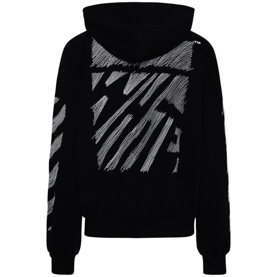 Off-White Scribble Diag Boxy Black Oversized Hoodie - Image 2