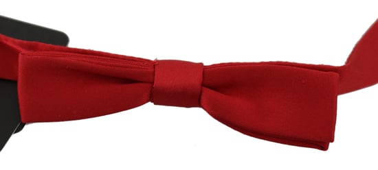 Dolce & Gabbana Red 100% Silk Slim Adjustable Neck Papillon Bow Men's Tie - Image 1