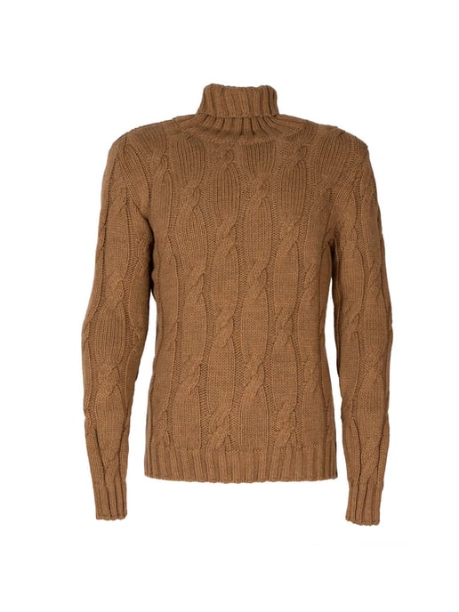 Xagon Man Pullover Turtleneck Men's Beige - Image 1