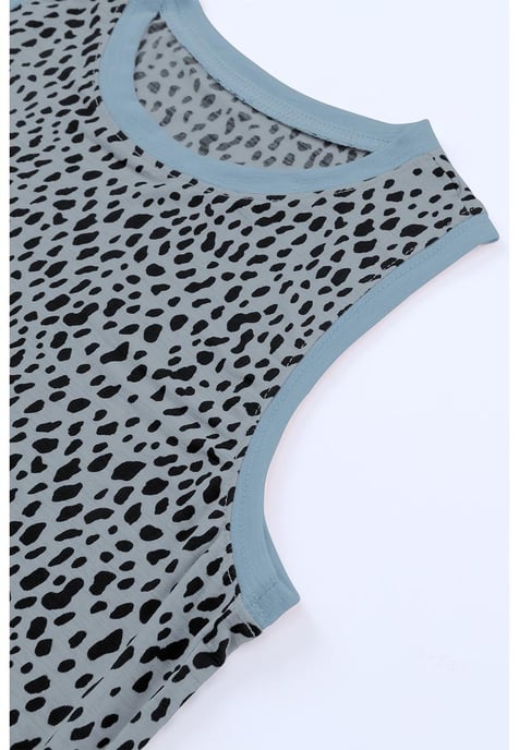 Women's Leopard Print Tank Top in Gray - Image 2