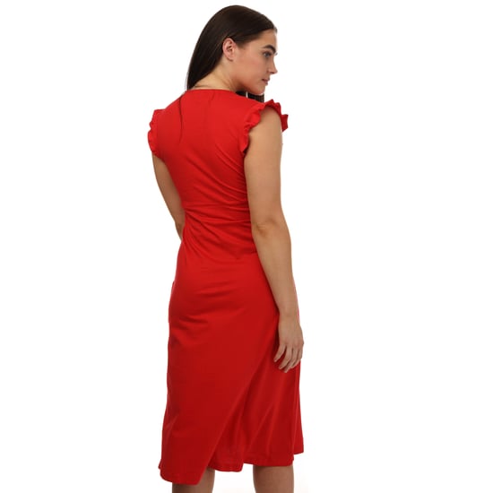 Women's Only May Wrap Midi Dress in Red