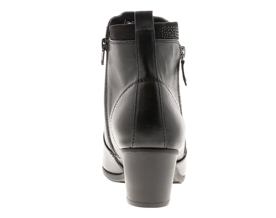 Jana Jayla Womens Zip Fasten Synthetic Upper Ankle Boot Black - Image 3