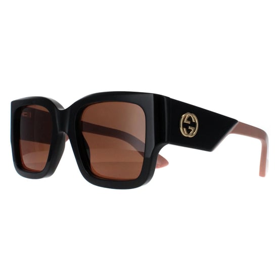 Gucci Square Womens Black with Nude Pink Brown GG1663S