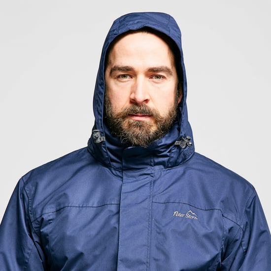 Peter Storm Men's Downpour 2-Layer Waterproof Jacket with Rollaway Hood, Hiking Raincoat
