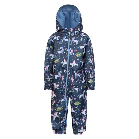 Mountain Warehouse Baby Unicorn Rain Suit (Blue/Pink/Green) - Image 1