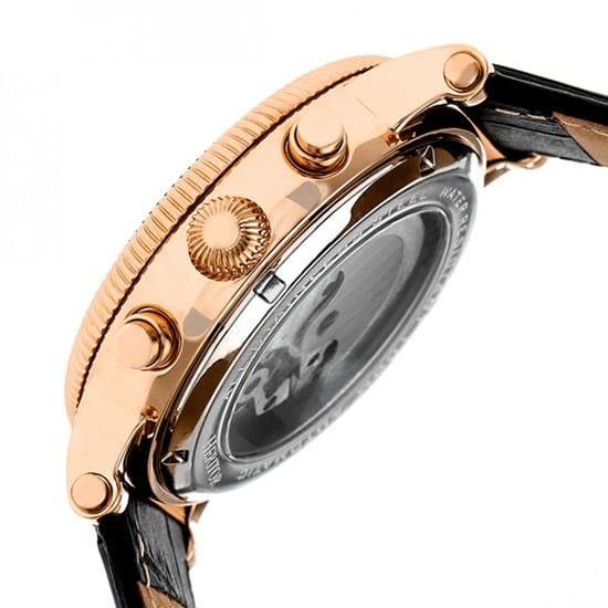 Heritor Automatic Winston Semi-Skeleton Leather-Band Watch - Image 3
