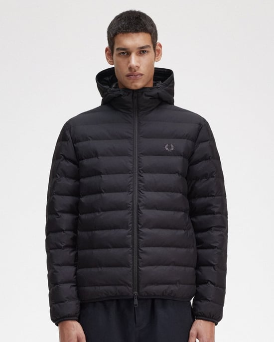 Fred Perry Mens Hooded Insulated Jacket