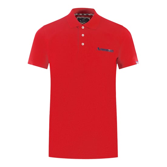 Aquascutum Boxed Logo Red Polo Shirt - Image 1