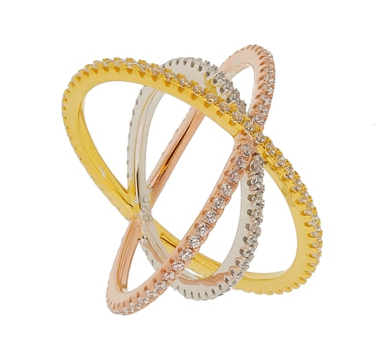 Orphelia Women's 925 Sterling Silver Ring - Gold/Silver/Rose ZR-7280 - Image 3