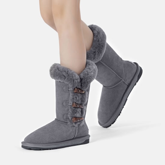 EVER AU Australia Women Ashy Horn Toggle Buttons Tall Boots - Image 2