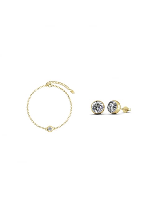 Födelsesten Moon Set - Guld och kristall - Image 1