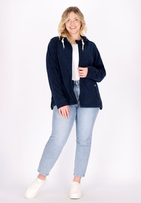 Dreimaster Fleece jas Dames marine gem - Image 2