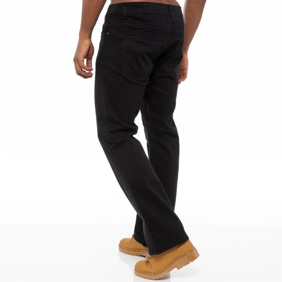 Enzo Heren Bootcut Stretch Denim Jeans - Image 2