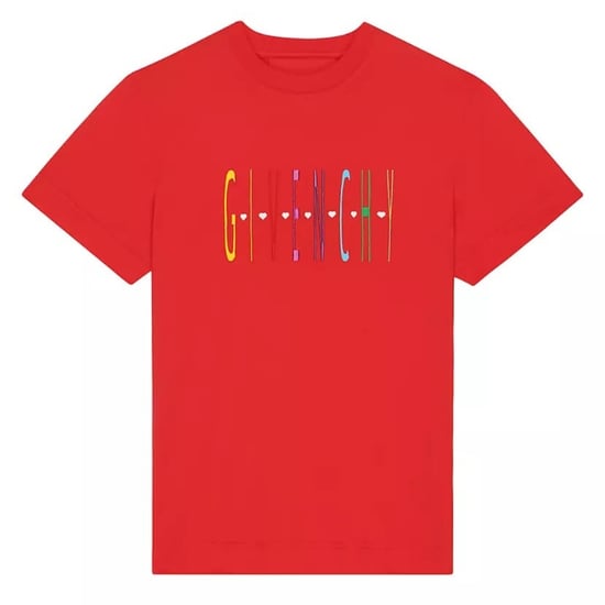 Givenchy Heart Logo Slim Fit Red T-Shirt