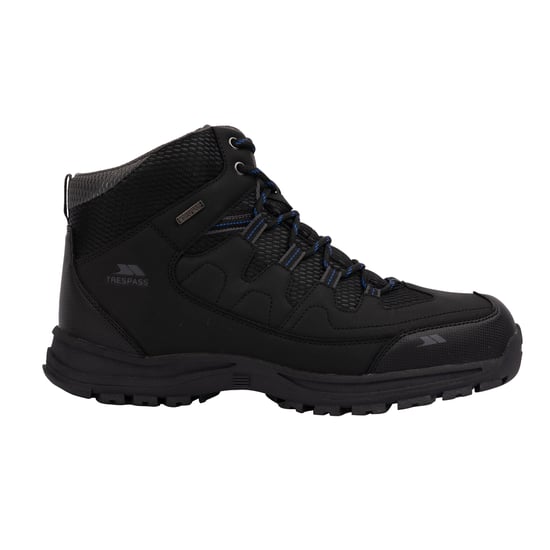 Trespass Mens Finley Waterproof Walking Boots (Black/Blue)