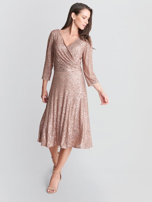 Libbie Midi A-Line Sequin Dress