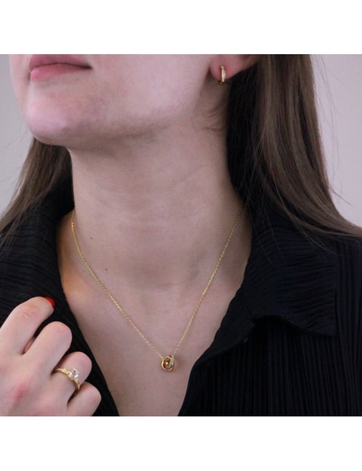 Parure et Coffret Circle Hoop - Doré och Cristal - Image 2
