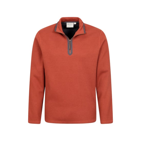 Mountain Warehouse Mens Beta Contrast Zip Top (Rust)