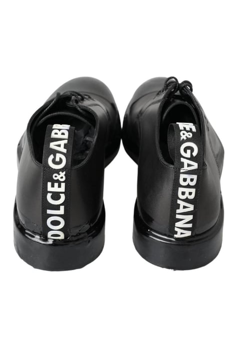 Dolce & Gabbana Men's Black Leather Derby Dress Shoes