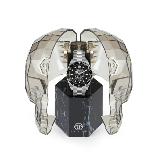Philipp Plein The $kull Diver Heren Horloge Zilverkleurig PWOAA0522 - Image 4