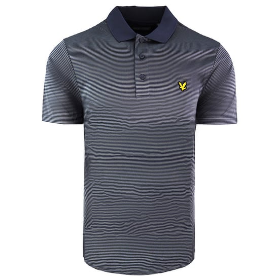 Lyle & Scott Golf Microstripe Heren Grijs Poloshirt - Image 1