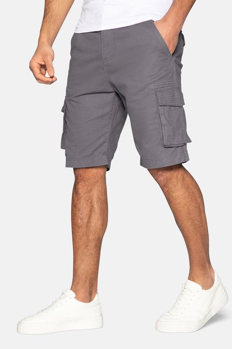 Charcoal Cotton 'Bute' Cargo Shorts