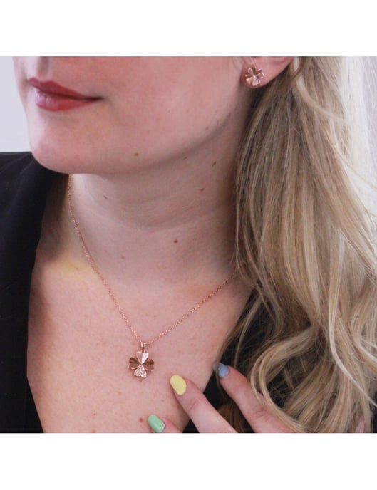 Clover Petal Set and Box - Rose Gold and Crystal - Image 2