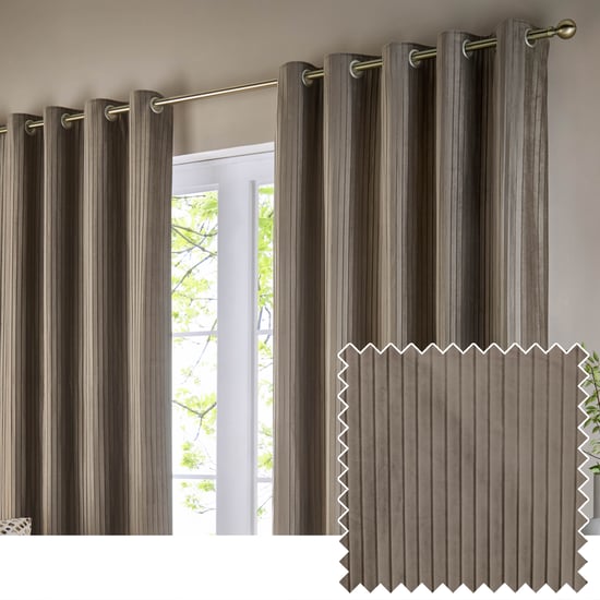 Paoletti Corinthian Velvet Room Darkening Eyelet Curtains - Image 1