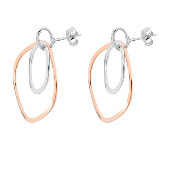 Orphelia 'Margot' Dames 925 Sterling Zilveren Oorbellen - Zilver/Roze ZO-7387 - Image 3